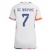 België Kevin De Bruyne #7 Voetbalkleding Uitshirt Dames WK 2022 Korte Mouwen